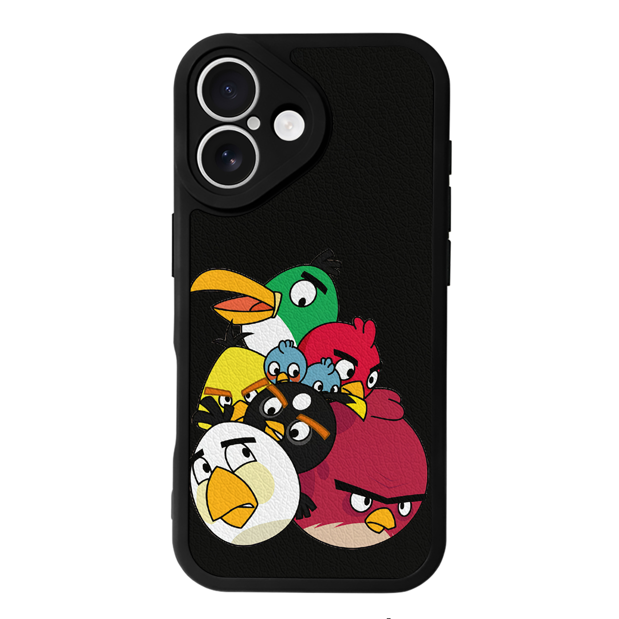 （画像用） Angry Birds アングリーバード 【iPhone 16シリーズ対応】シリコンスマホケース（レザー調） 材質：シリコン